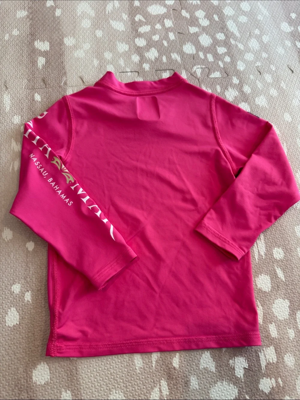 Baha Mar Girls Pink Long Sleeve Rash Guard Swim Shirt 4T